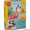 Fauna salvaje: flamenco rosa lego creator 3 en 1 - 288 pzas.