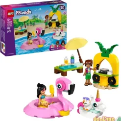Fiesta en la piscina lego friends con flamenco y unicornio - 99 pzas.