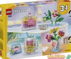 Frasco decorativo de perfume floral lego creator