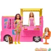 Furgoneta hamburgueseria barbie c/3 muñecas y 30 accesorios