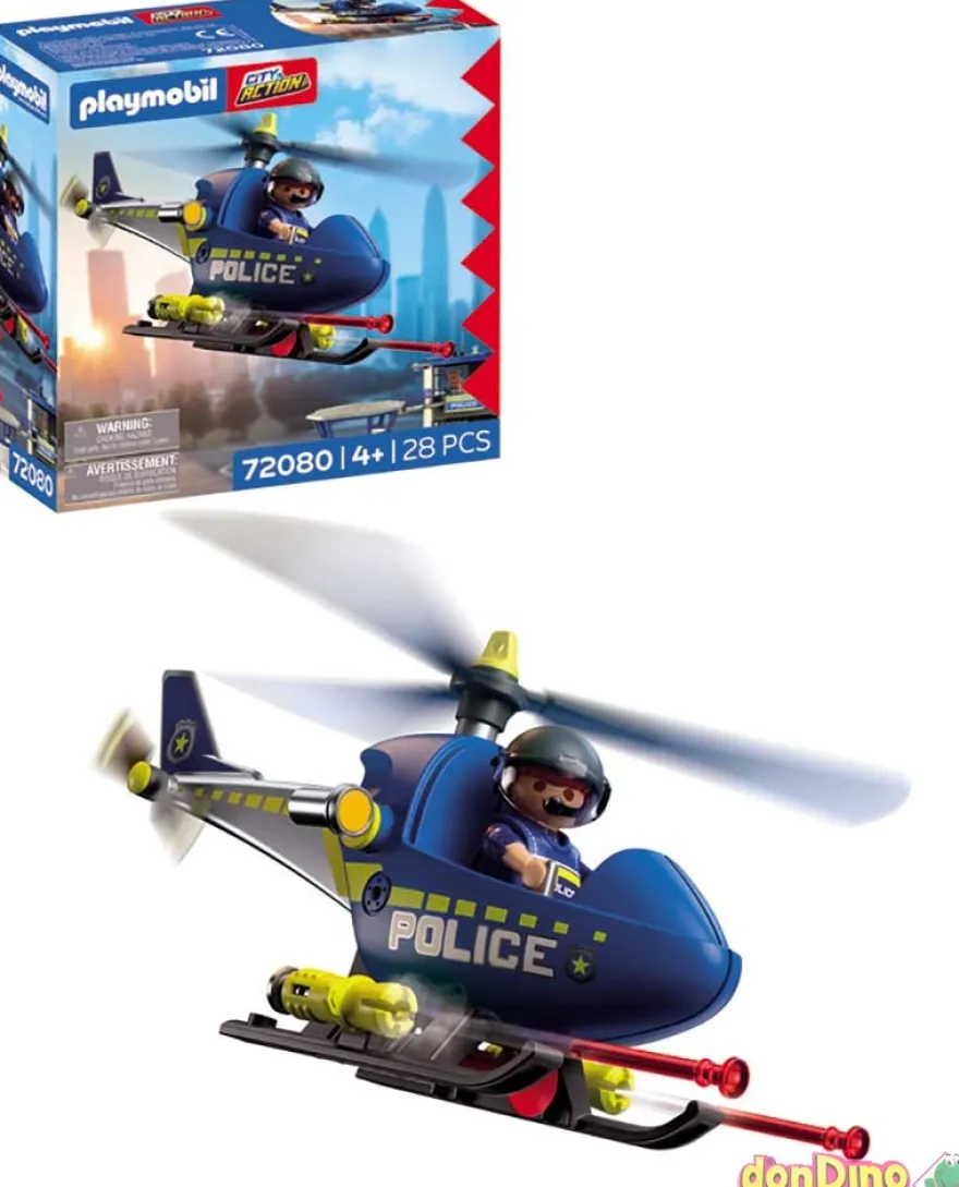Helicoptero policia c/radar playmob playmobil