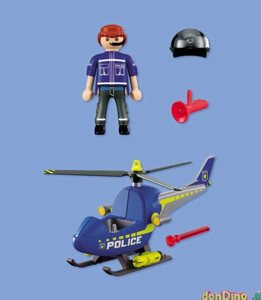 Helicoptero policia c/radar playmob playmobil