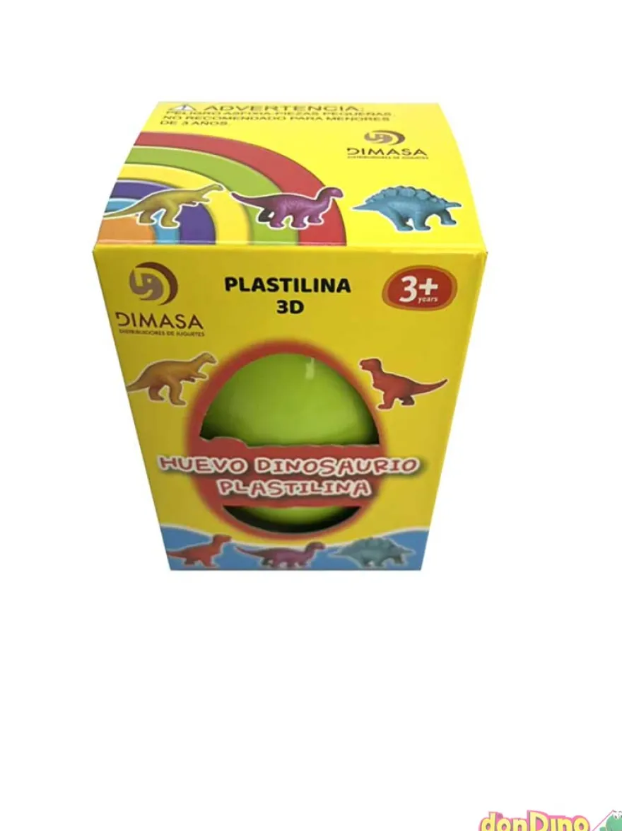 Huevo dinosaurio plastilina 3d