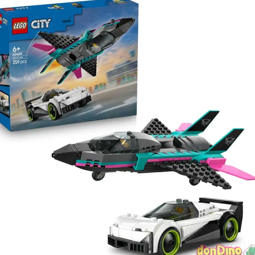 Jet vs coche lego city