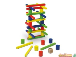 Juego balance madera caja metal 48 pzas.