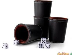 Juego dados con 4 cubiletes y 20 dados