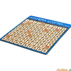 Juego de la loteria caja metal tapete 26x29,5 cm.