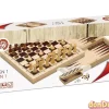 Juego 3en1 ajedrez/damas/backgammon madera