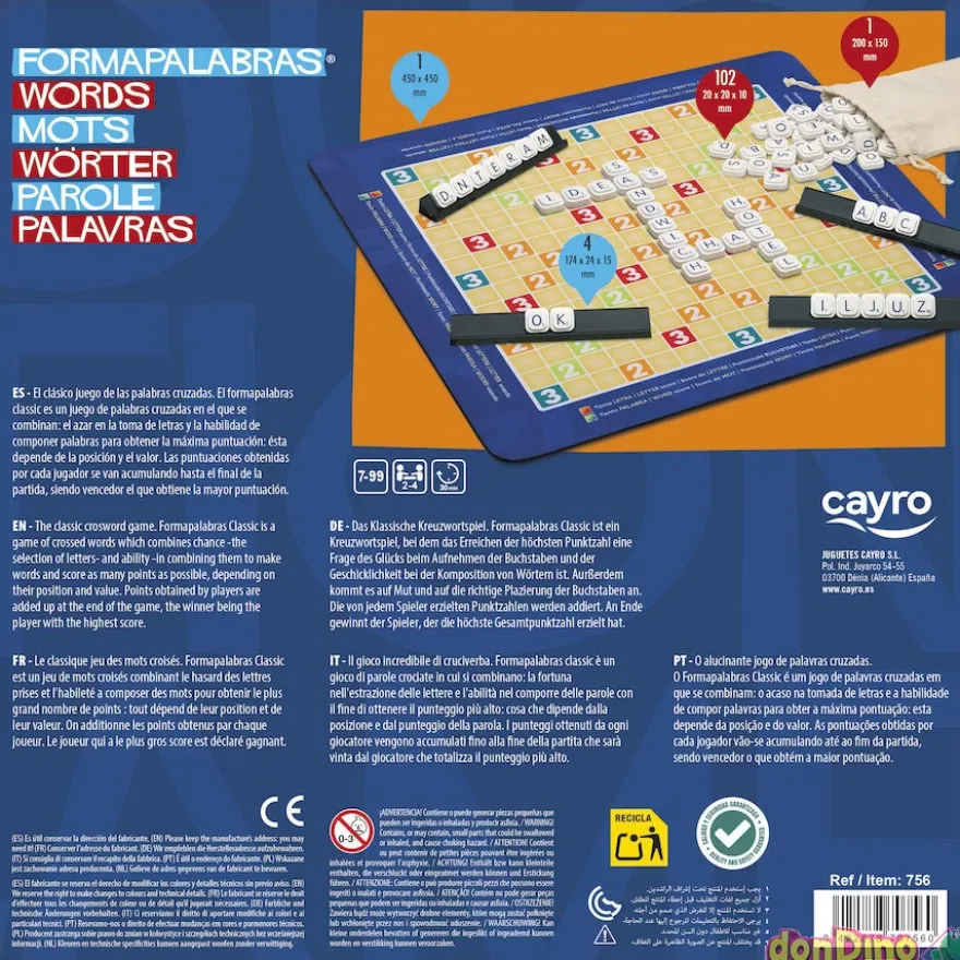 Juego formapalabras caja metal