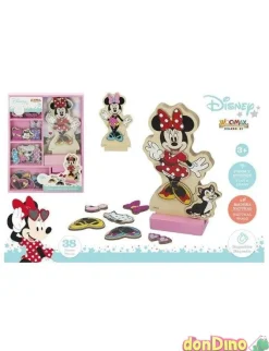 Juego magnetico vestidos minnie madera - 38 pzas.
