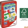 Juego parchis-oca puzzle caja metal madera