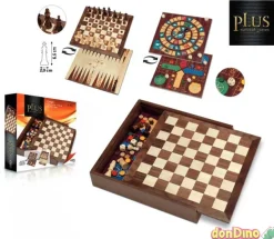 Juegos clasicos madera 5 en 1