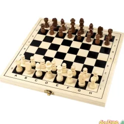 Juegos 3 en 1 Damas-Backgammon-Ajedrez Madera