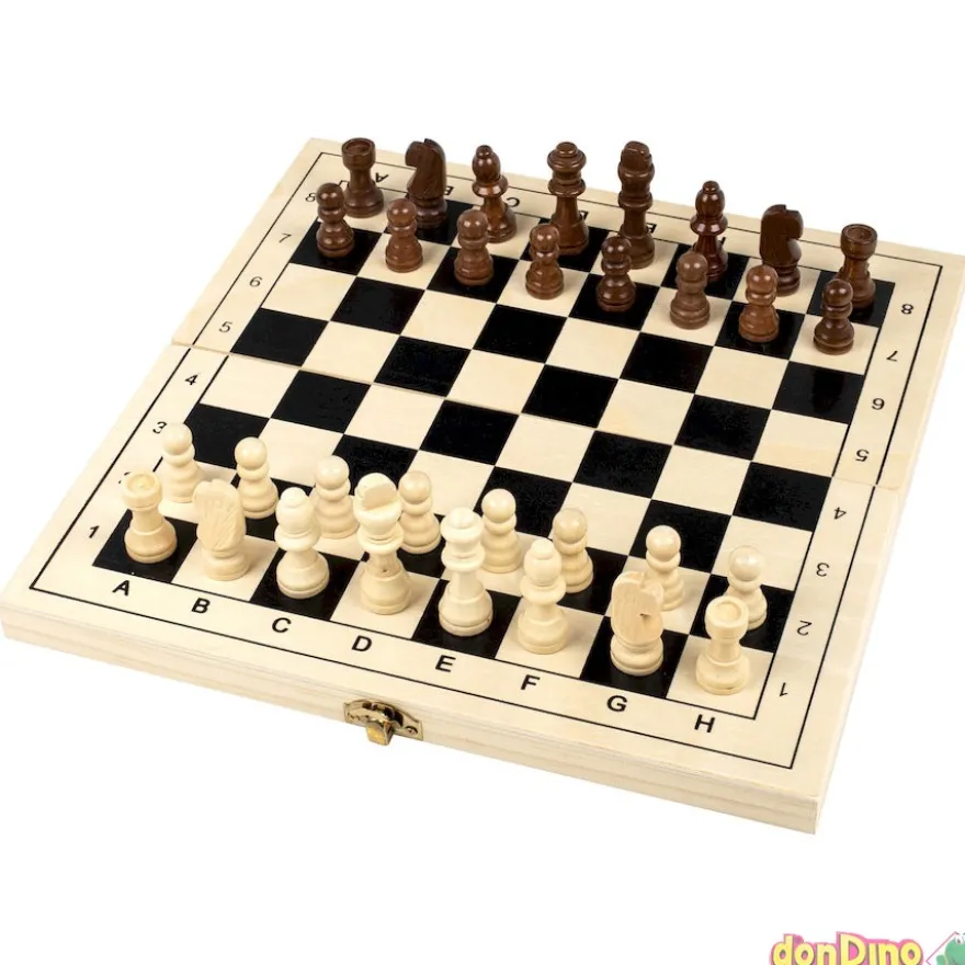 Juegos 3 en 1 Damas-Backgammon-Ajedrez Madera