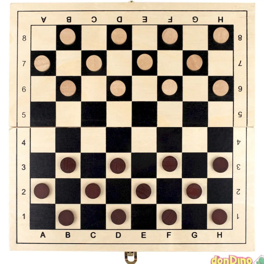 Juegos 3 en 1 Damas-Backgammon-Ajedrez Madera