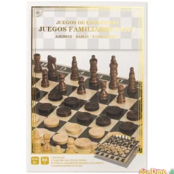 Juegos familiares 3 en 1 ajedrez-damas-backgammon