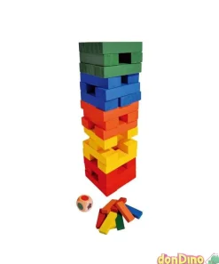 Juego torre madera viaje colores