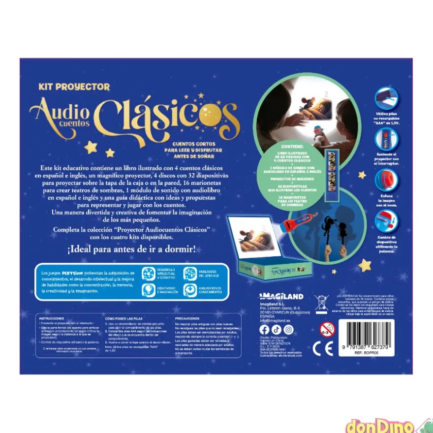 Kit proyector audiocuentos clasicos nuestros cuentos de siempre - bilingüe