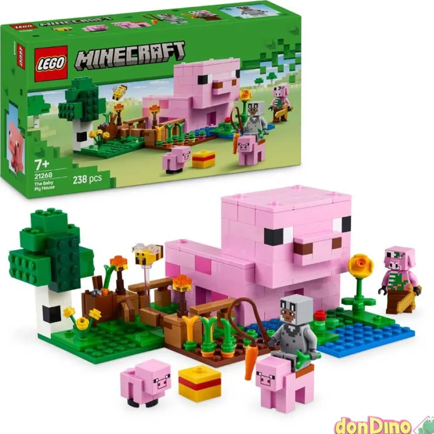 La casa-cerdo bebe lego minecraft 238 pzas.