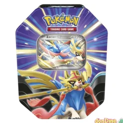 Lata cartas pokemon ex surtidas 1 carta holográfica,4 sobres mejora