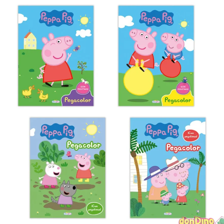 Libro pegacolor peppa pig con pegatinas