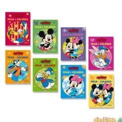 Libro pega y colorea mickey&amigos c/pegatinas