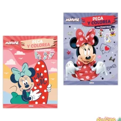 Libro pega y colorea minnie surtidos con pegatinas