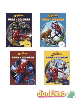 Libro pega y colorea spider-man con pegatinas