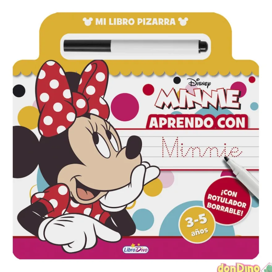 Libro pizarra aprendo con minnie
