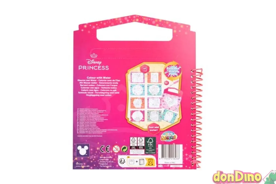 Libro princesas disney color water color & create