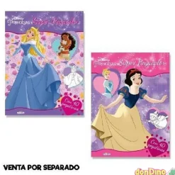 Libro super pegacolor princesas c/40 pegatinas