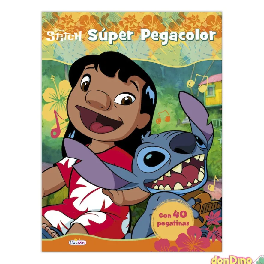 Libro super pegacolor stitch surtidos - con 40 pegatinas