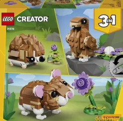 Lindo Hámster con Flor Lego Creator 3 en 1 - 166 pzas.