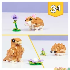Lindo Hámster con Flor Lego Creator 3 en 1 - 166 pzas.