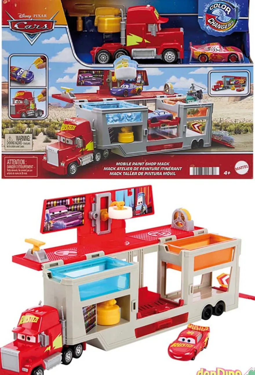 Mack taller de pintura movil cars disney color changers