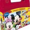 Maleta 4 puzzles progresivos mickey acabado brillante, 12-16-20-25