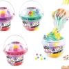 Mega slime bucket 1 kg. con 6 decoraciones surtidas