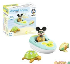 Mickey con bote plyamobil 1.2.3 aqua - 4 pzas.