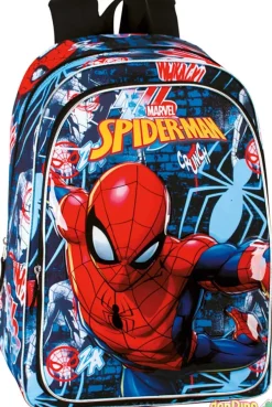 Mochila colegial spider-man 42 cm.