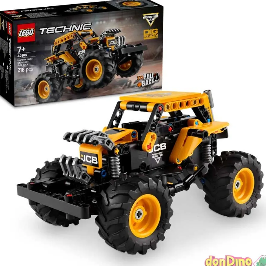 Monster jam digatron lego technic 218 pzas. - pull back