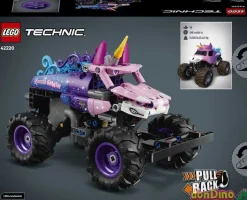 Monster jam sparkle smash lego technic - con motor de carga manual - 243 pzas.