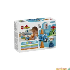Moto de policia azul lego duplo