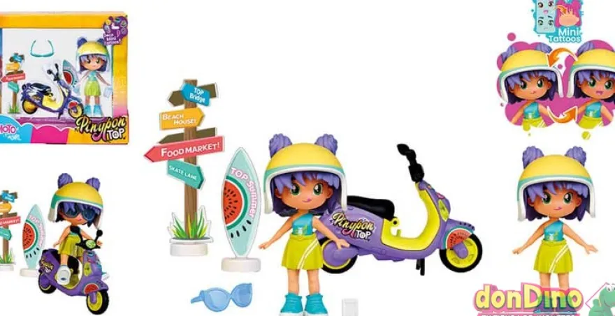 Moto girl pinypon top deco mini tattoos