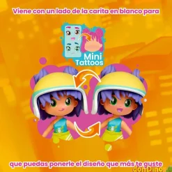 Moto girl pinypon top deco mini tattoos