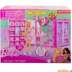 Muñeca barbie deluxe armario estilo vestidos y accesorios - 90 cm.