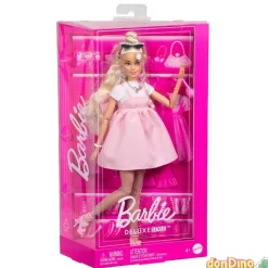 Muñeca barbie deluxe style lazo vestido rosa