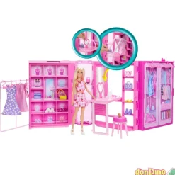 Muñeca barbie dream closet 25 pzas. vestidos y accesorios - 90 cm.