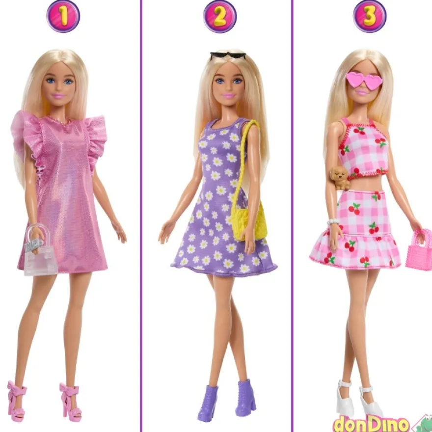 Muñeca barbie dream closet 25 pzas. vestidos y accesorios - 90 cm.