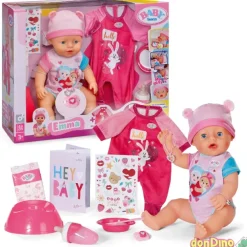 Muñeca emma baby born 43 cm. con mono y accesorios