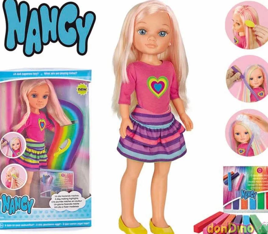 Muñeca nancy un dia haciendo mechas